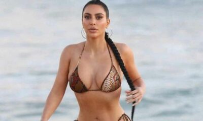 Kim Kardashian trägt einen sexy Tanga-Bikini für ihren neuen Belfie