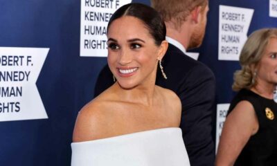 Meghan Markle trägt ein sexy weißes schulterfreies Kleid mit Prinz Harry